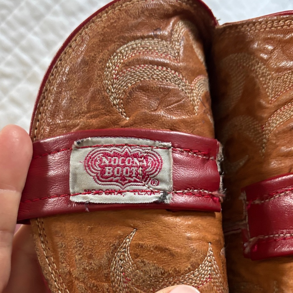 Red Women's Embroidered Western Cowgirl Boots - Picture 11 of 13